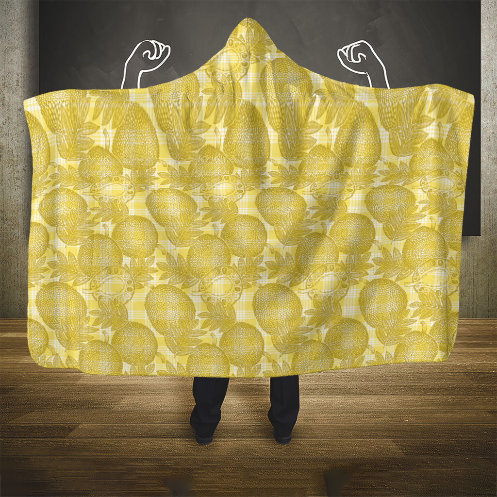 Melemele Hawaii Breadfruit Palaka Motifs Hooded Blanket LT14 - Polynesian Pride