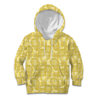 Melemele Hawaii Breadfruit Palaka Motifs Kid Hoodie LT14 Hoodie Yellow - Polynesian Pride