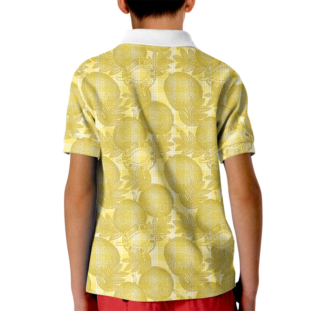 Melemele Hawaii Breadfruit Palaka Motifs Kid Polo Shirt LT14 - Polynesian Pride