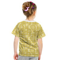 Melemele Hawaii Breadfruit Palaka Motifs Kid T Shirt LT14 - Polynesian Pride