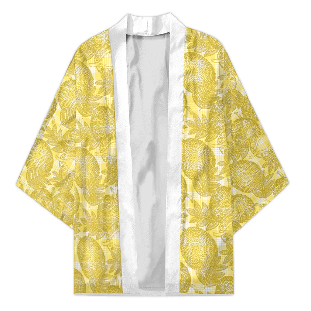 Melemele Hawaii Breadfruit Palaka Motifs Kimono