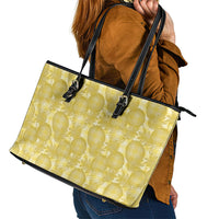 Melemele Hawaii Breadfruit Palaka Motifs Leather Tote Bag LT14 - Polynesian Pride
