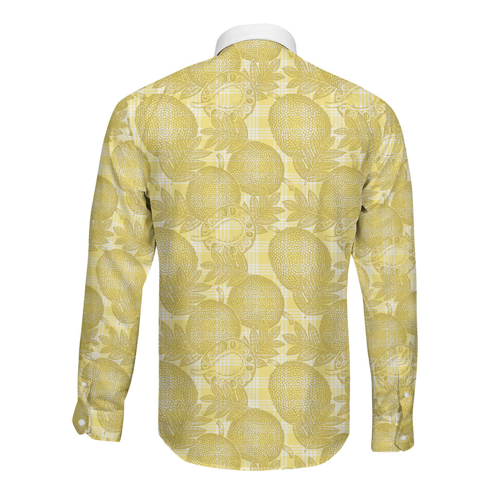 Melemele Hawaii Breadfruit Palaka Motifs Long Sleeve Button Shirt LT14 - Polynesian Pride