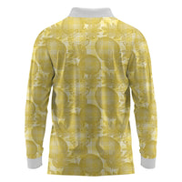 Melemele Hawaii Breadfruit Palaka Motifs Long Sleeve Polo Shirt LT14 - Polynesian Pride