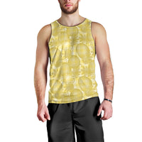Melemele Hawaii Breadfruit Palaka Motifs Men Tank Top LT14 - Polynesian Pride