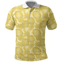 Melemele Hawaii Breadfruit Palaka Motifs Polo Shirt LT14 Yellow - Polynesian Pride