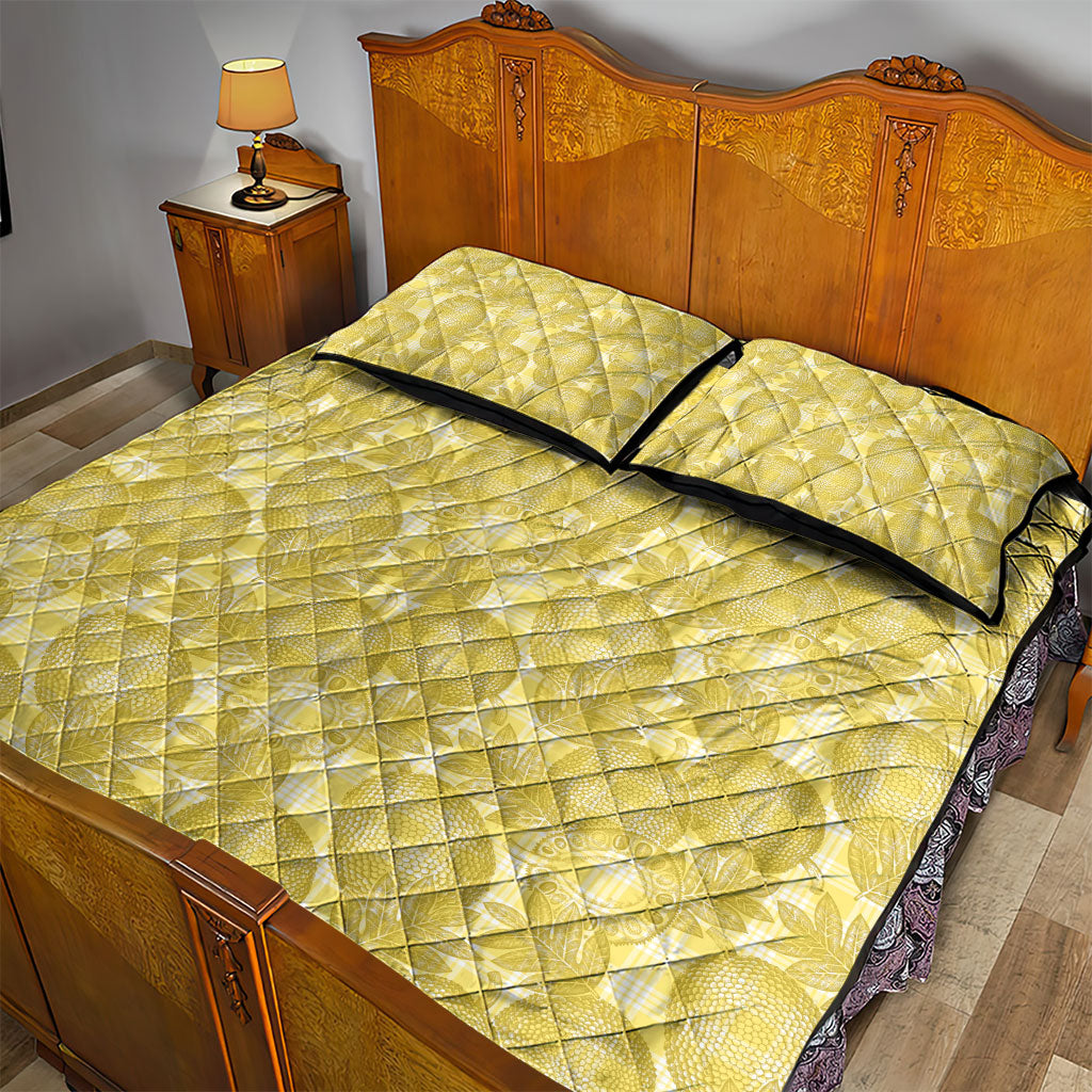 Melemele Hawaii Breadfruit Palaka Motifs Quilt Bed Set LT14 - Polynesian Pride