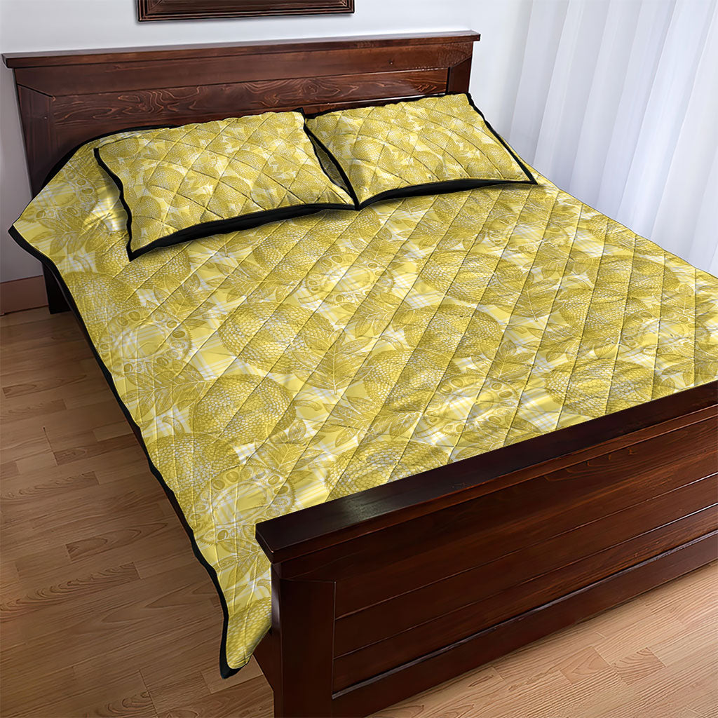 Melemele Hawaii Breadfruit Palaka Motifs Quilt Bed Set LT14 - Polynesian Pride