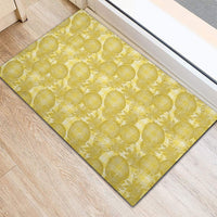 Melemele Hawaii Breadfruit Palaka Motifs Rubber Doormat LT14 - Polynesian Pride