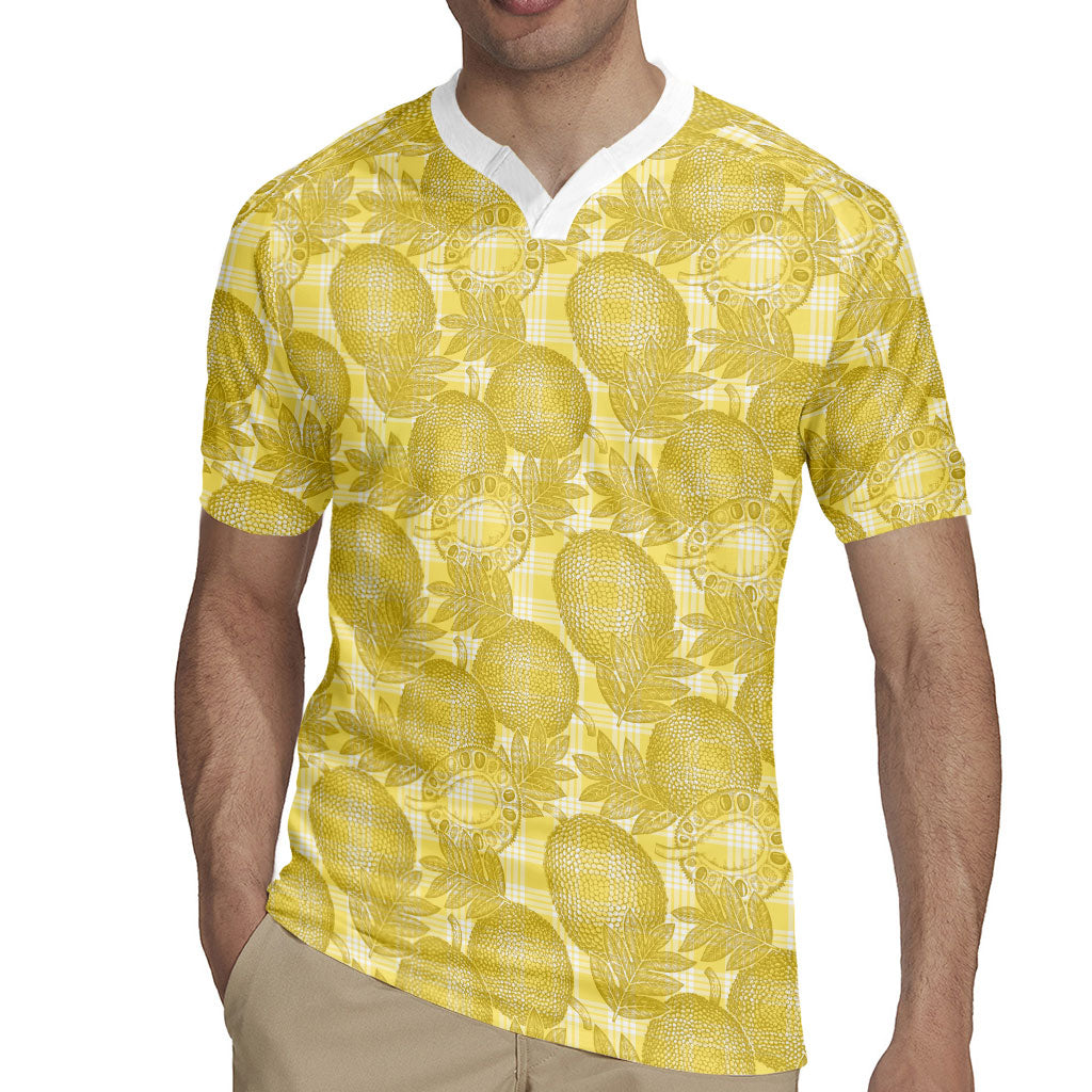 Melemele Hawaii Breadfruit Palaka Motifs Rugby Jersey LT14 - Polynesian Pride
