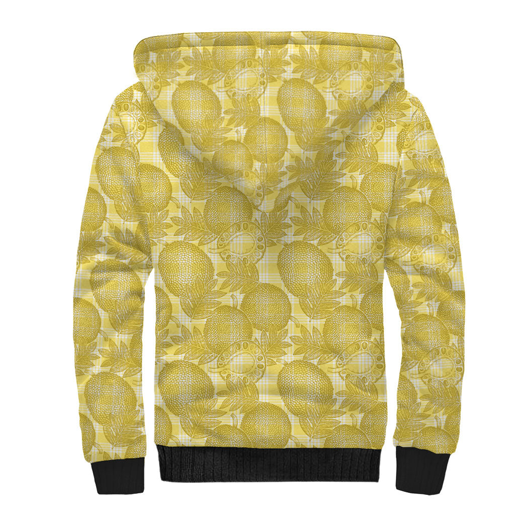 Melemele Hawaii Breadfruit Palaka Motifs Sherpa Hoodie LT14 - Polynesian Pride