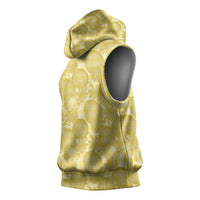 Melemele Hawaii Breadfruit Palaka Motifs Sleeveless Hoodie LT14 - Polynesian Pride