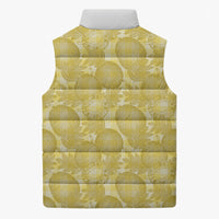 Melemele Hawaii Breadfruit Palaka Motifs Sleeveless Puffer Jacket LT14 - Polynesian Pride