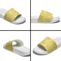 Melemele Hawaii Breadfruit Palaka Motifs Slide Sandals LT14 - Polynesian Pride