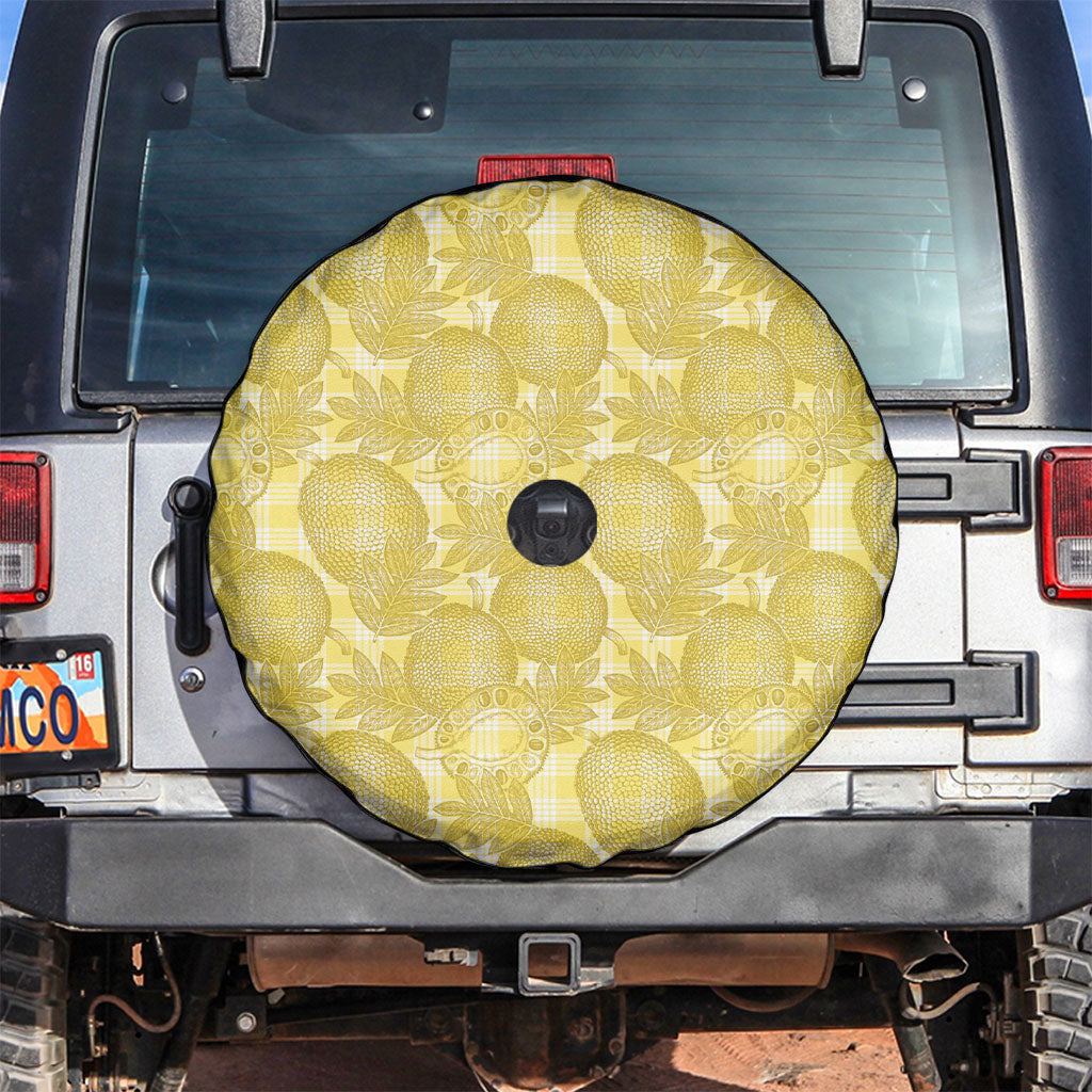 Melemele Hawaii Breadfruit Palaka Motifs Spare Tire Cover LT14 Yellow - Polynesian Pride