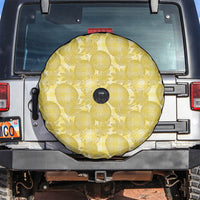 Melemele Hawaii Breadfruit Palaka Motifs Spare Tire Cover LT14 Yellow - Polynesian Pride