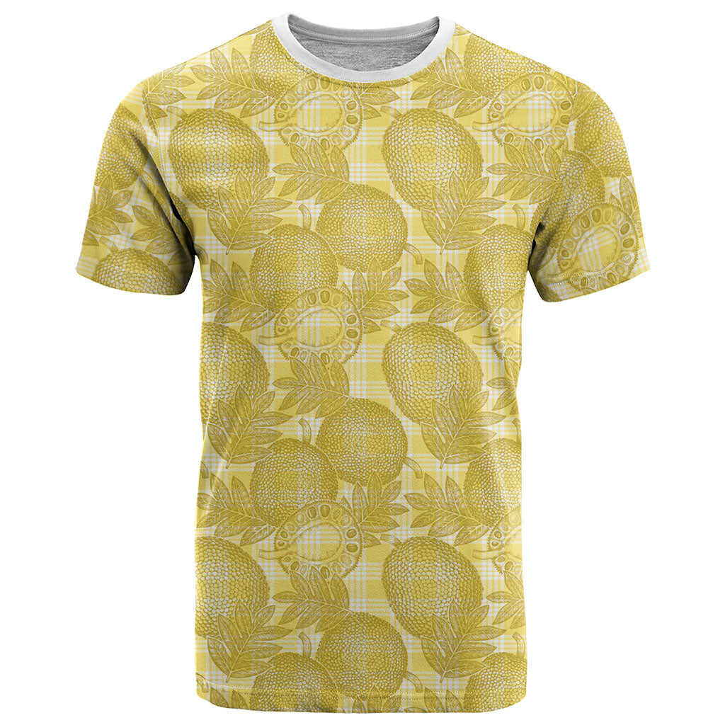 Melemele Hawaii Breadfruit Palaka Motifs T Shirt LT14 Yellow - Polynesian Pride