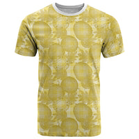 Melemele Hawaii Breadfruit Palaka Motifs T Shirt LT14 Yellow - Polynesian Pride