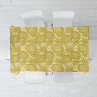 Melemele Hawaii Breadfruit Palaka Motifs Tablecloth LT14 Yellow - Polynesian Pride