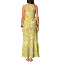 Melemele Hawaii Breadfruit Palaka Motifs Tank Maxi Dress LT14 - Polynesian Pride