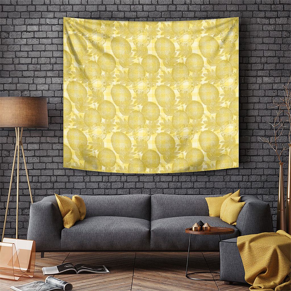 Melemele Hawaii Breadfruit Palaka Motifs Tapestry