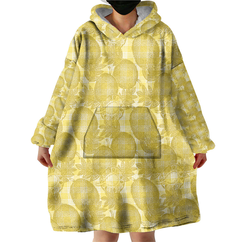 Melemele Hawaii Breadfruit Palaka Motifs Wearable Blanket Hoodie LT14 - Polynesian Pride