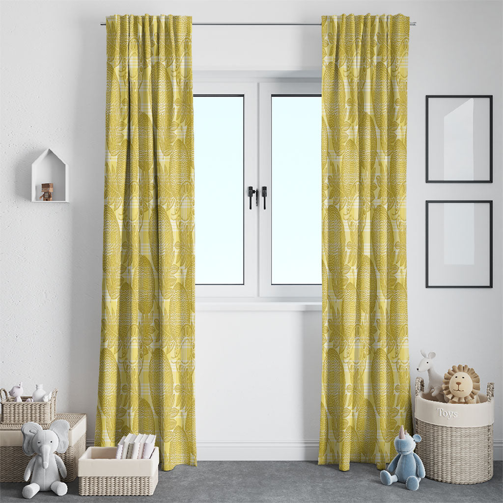 Melemele Hawaii Breadfruit Palaka Motifs Window Curtain LT14 - Polynesian Pride