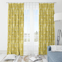 Melemele Hawaii Breadfruit Palaka Motifs Window Curtain LT14 - Polynesian Pride