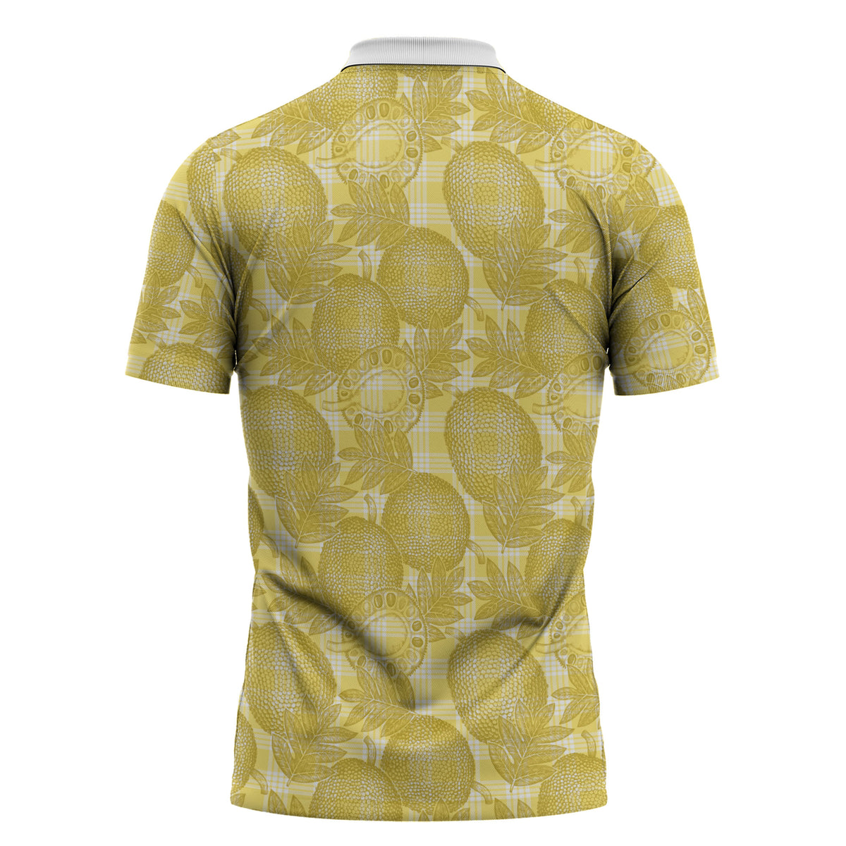 Melemele Hawaii Breadfruit Palaka Motifs Zipper Polo Shirt LT14 - Polynesian Pride
