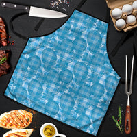 Polu Hawaii Breadfruit Palaka Motifs Apron LT14 Blue - Polynesian Pride