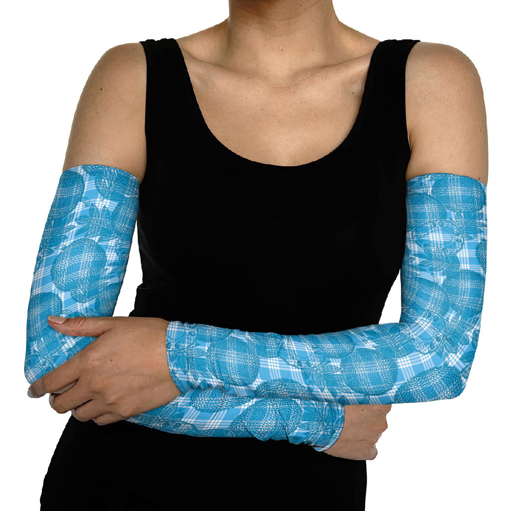 Polu Hawaii Breadfruit Palaka Motifs Arm Sleeves LT14 - Polynesian Pride