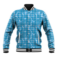 Polu Hawaii Breadfruit Palaka Motifs Baseball Jacket LT14 Unisex Blue - Polynesian Pride