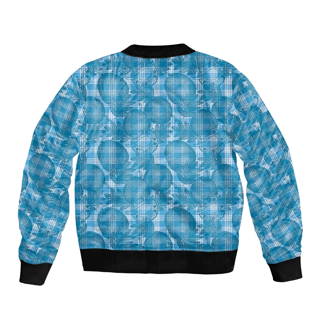 Polu Hawaii Breadfruit Palaka Motifs Bomber Jacket LT14 - Polynesian Pride