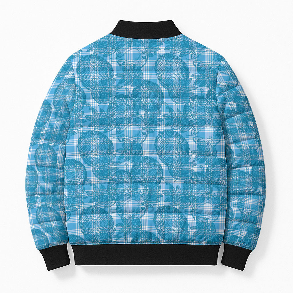 Polu Hawaii Breadfruit Palaka Motifs Bomber Puffer Jacket LT14 - Polynesian Pride
