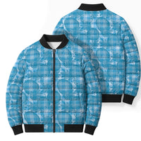 Polu Hawaii Breadfruit Palaka Motifs Bomber Puffer Jacket LT14 - Polynesian Pride