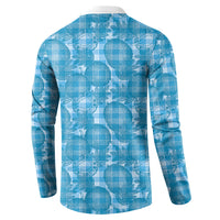 Polu Hawaii Breadfruit Palaka Motifs Button Sweatshirt LT14 - Polynesian Pride