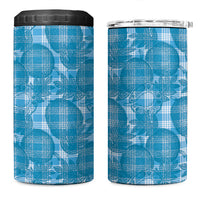 Polu Hawaii Breadfruit Palaka Motifs 4 in 1 Can Cooler Tumbler LT14 One Size: 16 oz Blue - Polynesian Pride