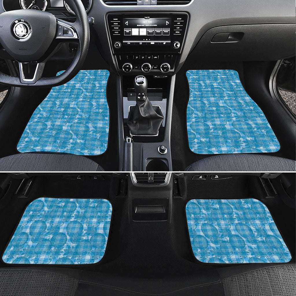 Polu Hawaii Breadfruit Palaka Motifs Car Mats LT14 Set 4pcs Blue - Polynesian Pride