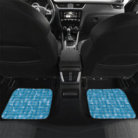 Polu Hawaii Breadfruit Palaka Motifs Car Mats LT14 Set 2pcs - Back Blue - Polynesian Pride