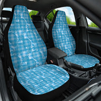 Polu Hawaii Breadfruit Palaka Motifs Car Seat Cover LT14 One Size Blue - Polynesian Pride