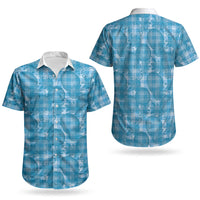 Polu Hawaii Breadfruit Palaka Motifs Couples Matching Puletasi and Hawaiian Shirt LT14 - Polynesian Pride