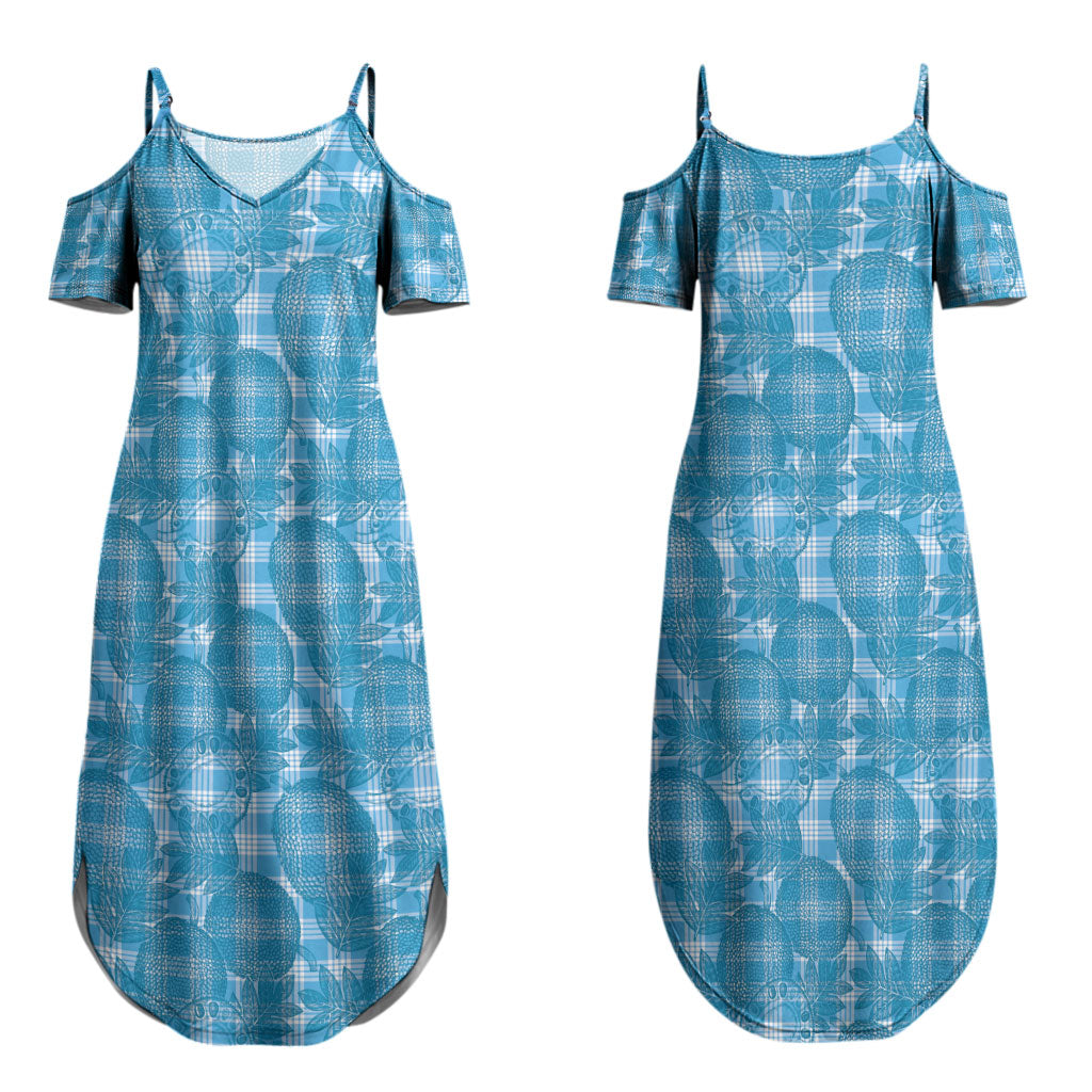 Polu Hawaii Breadfruit Palaka Motifs Couples Matching Summer Maxi Dress and Hawaiian Shirt LT14 - Polynesian Pride