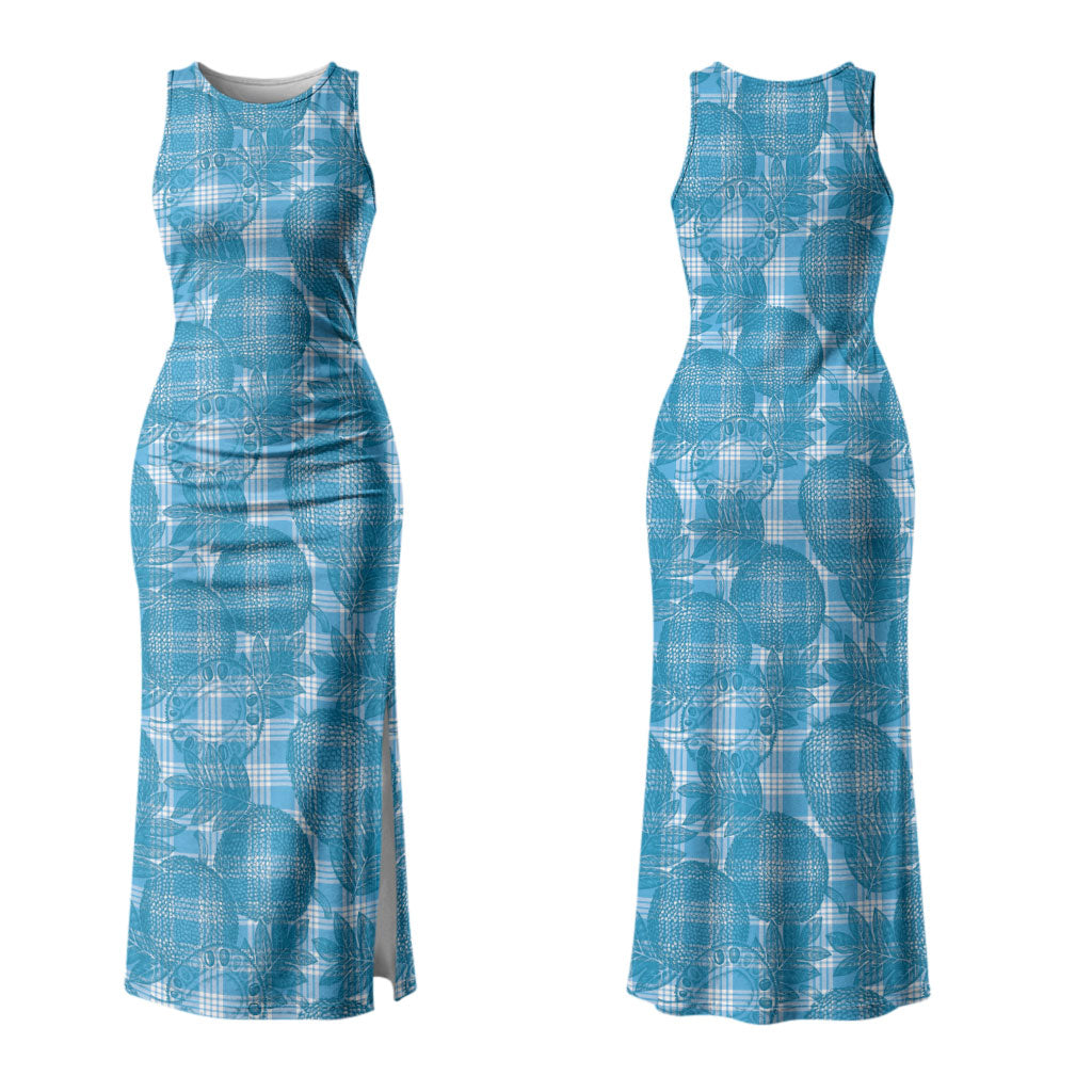 Polu Hawaii Breadfruit Palaka Motifs Couples Matching Tank Maxi Dress and Hawaiian Shirt LT14 - Polynesian Pride