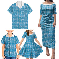 Polu Hawaii Breadfruit Palaka Motifs Family Matching Puletasi and Hawaiian Shirt LT14 - Polynesian Pride