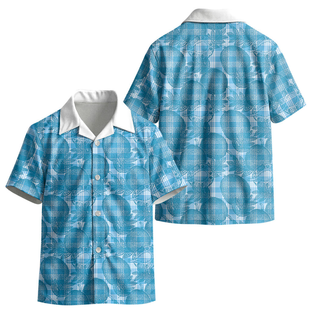 Polu Hawaii Breadfruit Palaka Motifs Kid Hawaiian Shirt LT14 - Polynesian Pride