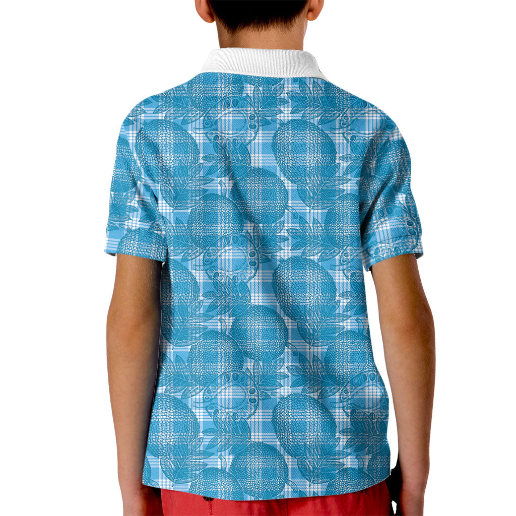 Polu Hawaii Breadfruit Palaka Motifs Kid Polo Shirt LT14 - Polynesian Pride