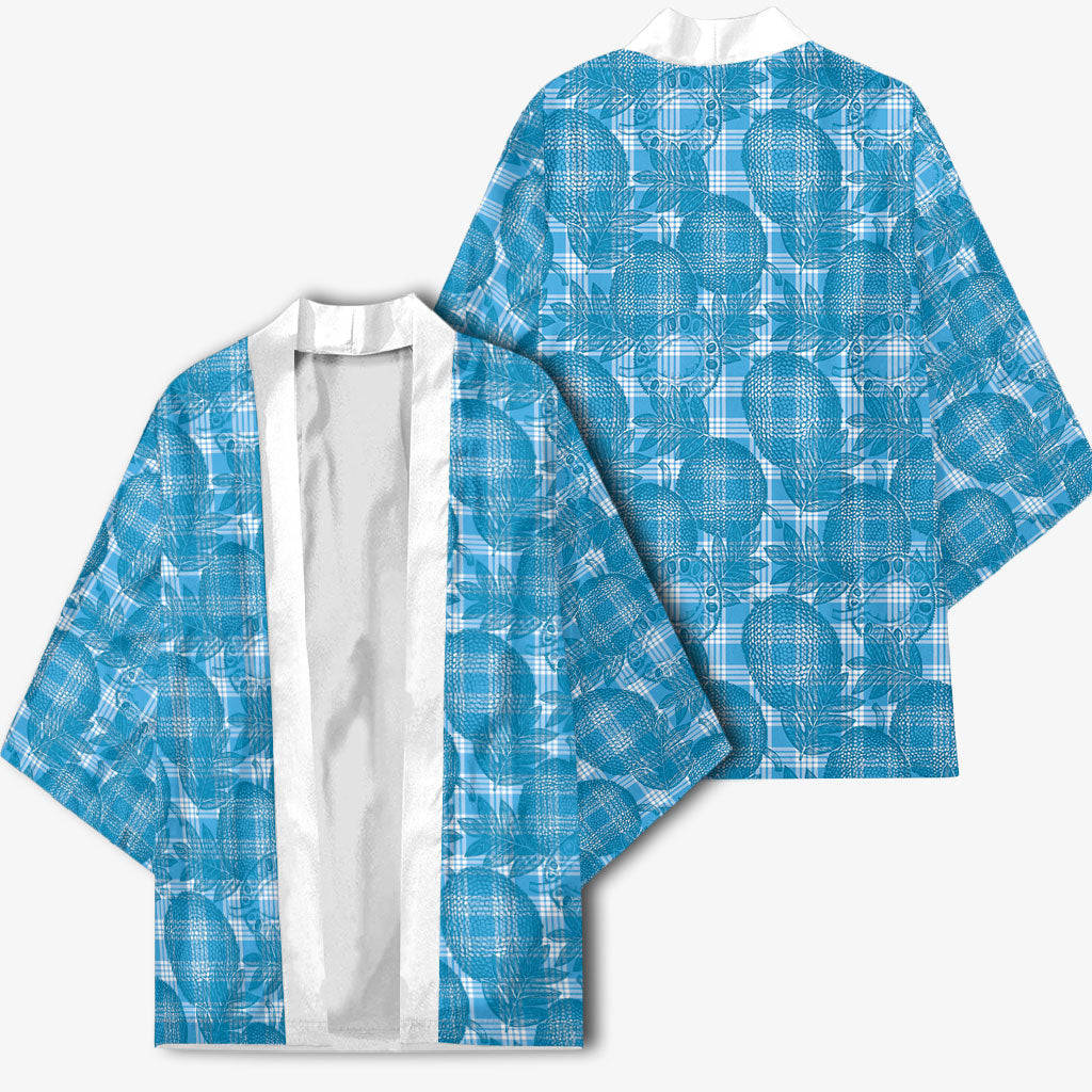 Polu Hawaii Breadfruit Palaka Motifs Kimono LT14 - Polynesian Pride