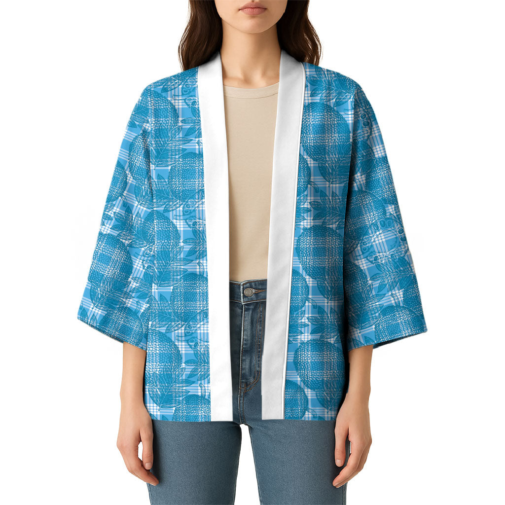 Polu Hawaii Breadfruit Palaka Motifs Kimono LT14 - Polynesian Pride