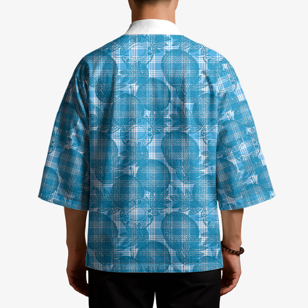 Polu Hawaii Breadfruit Palaka Motifs Kimono LT14 - Polynesian Pride