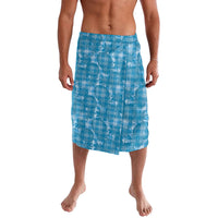 Polu Hawaii Breadfruit Palaka Motifs Lavalava LT14 Blue - Polynesian Pride